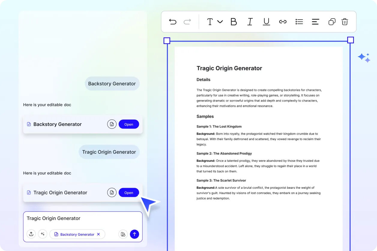 Free AI Backstory Generator, Free Backstory Maker Online